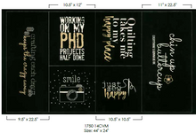 Load image into Gallery viewer, Sew Happy Canvas Black and White Positive Vibes Only Panel SKU 1750 14CVM