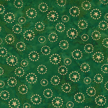 Load image into Gallery viewer, Felicity Batiks Stars Metallic Pine SKU 27311 173M