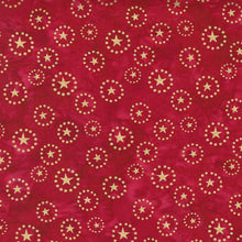 Load image into Gallery viewer, Felicity Batiks Stars Metallic Red SKU 27311 180M