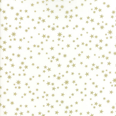 White Christmas Metallic Stars White SKU 1657 19M Zen Chic - A House Full of Thread