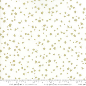 White Christmas Metallic Stars White SKU 1657 19M Zen Chic - A House Full of Thread