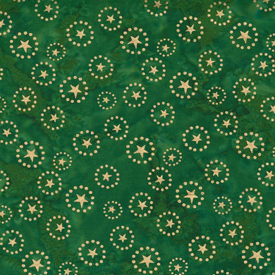 Felicity Batiks Stars Metallic Pine SKU 27311 173M