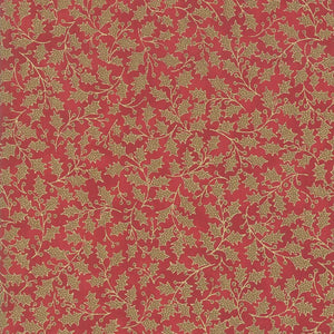 Poinsettias Pine Holly Leaves Crimson 33515 12M