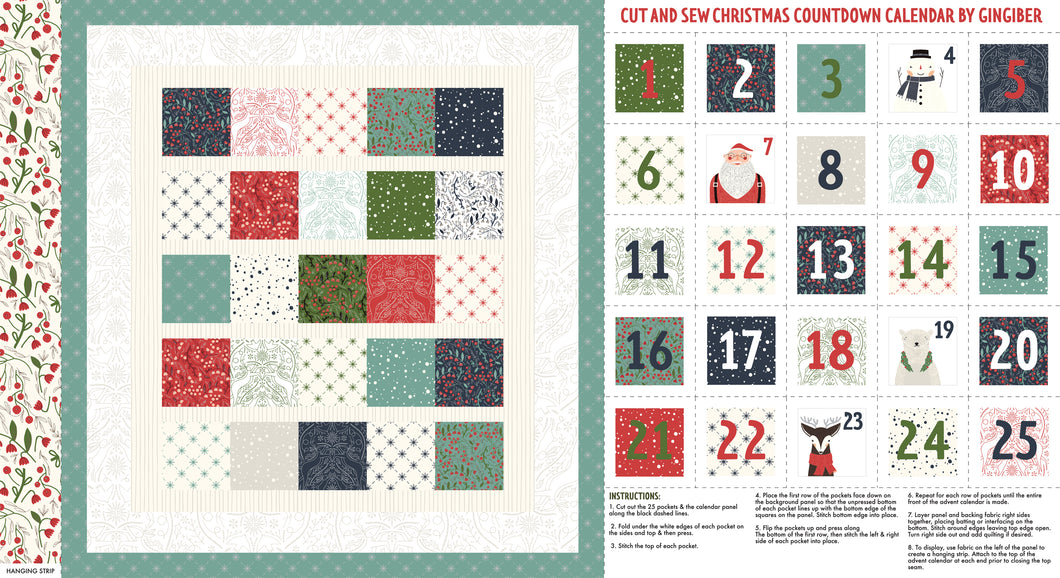 Merrymaking Cut and Sew Christmas Countdown Calendar Egg Nog SKU 48342 11M