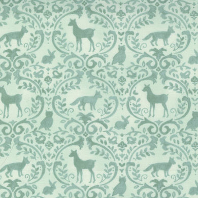 Effie's Woods Woodland Damask Animals Mint SKU 56014 15