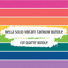 Load image into Gallery viewer, Bella Solid Vibrant Rainbow Fabric Fat Quarter Bundle