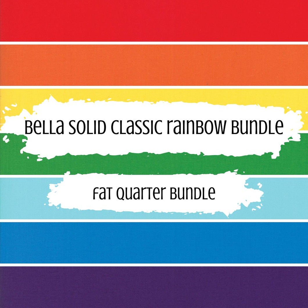 Bella Solid Classic Rainbow Fat Quarter Bundle