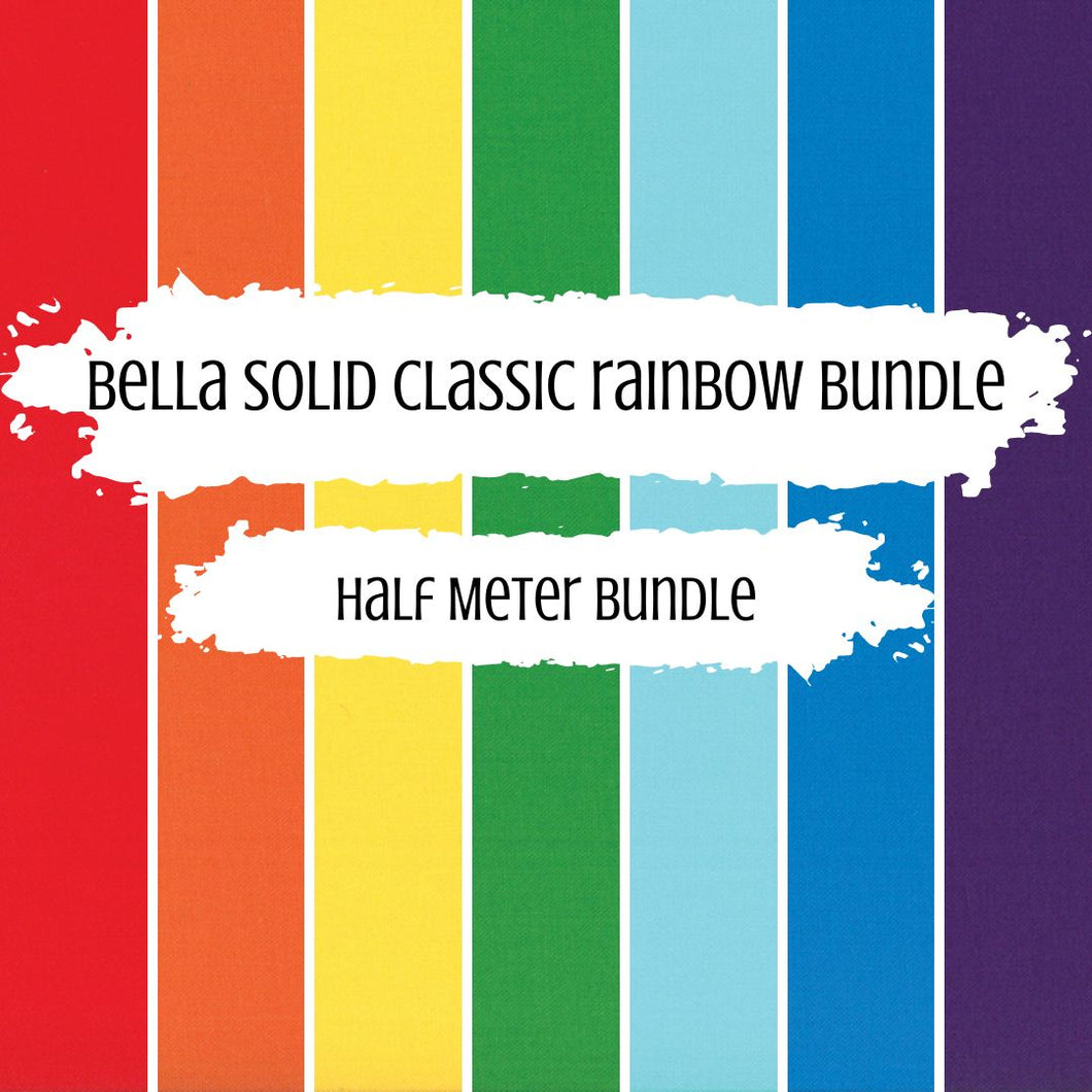 Bella Solid Classic Rainbow Half Meter Bundle