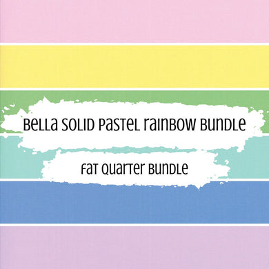 Bella Solid Pastel Rainbow Fat Quarter Bundle