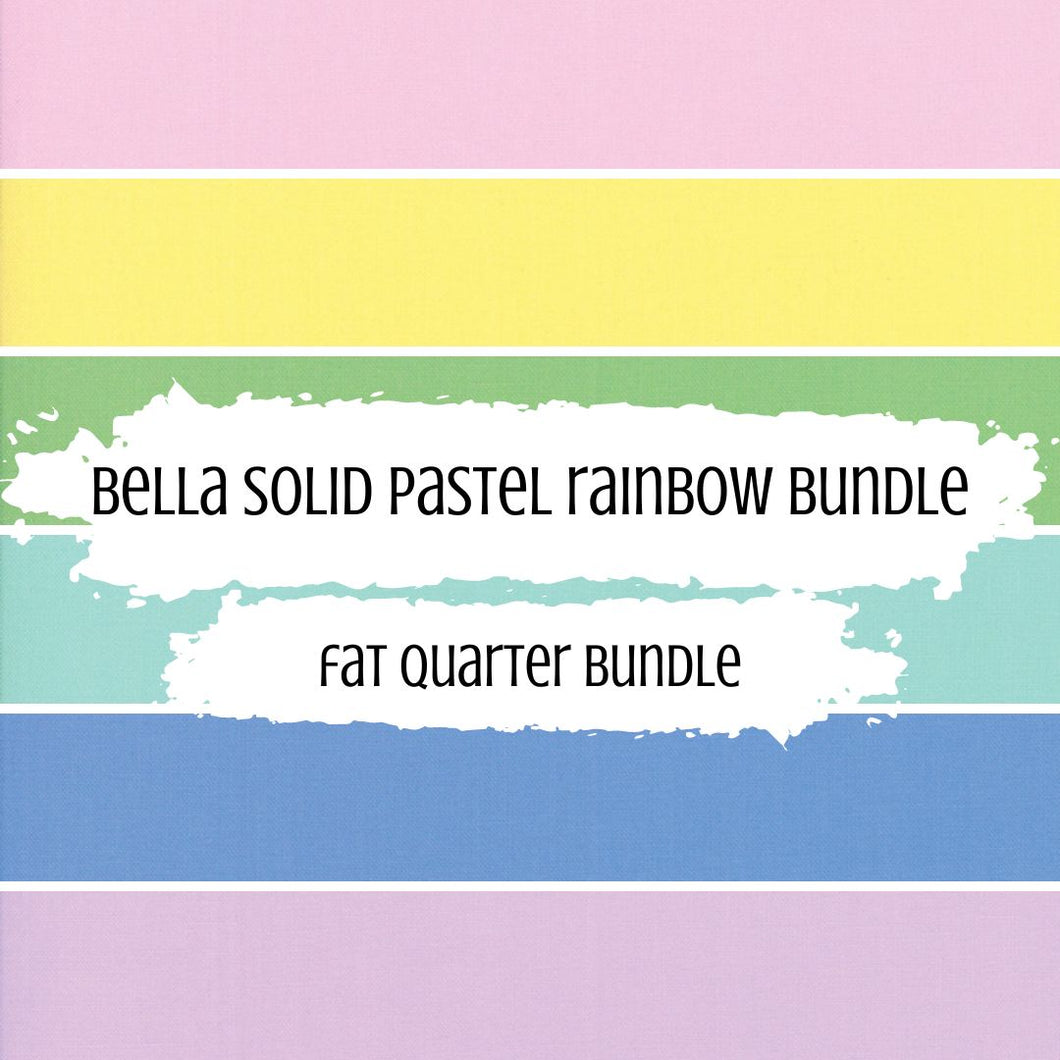 Bella Solid Pastel Rainbow Fat Quarter Bundle