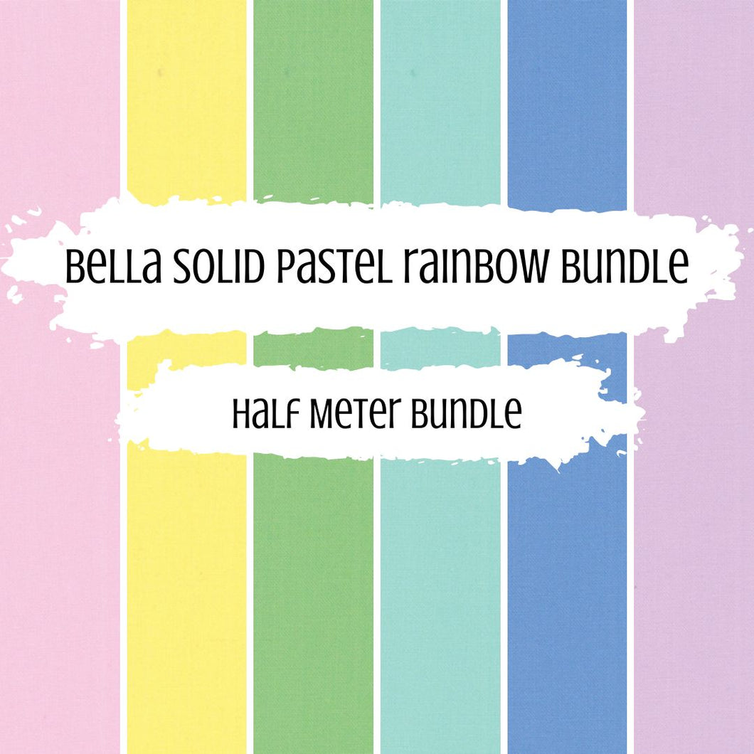 Bella Solid Pastel Rainbow Half Meter Bundle